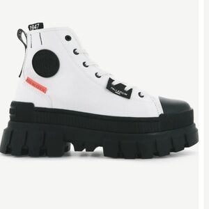 Palladium Black and White High-Top Sneakers